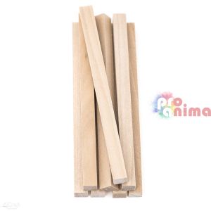 Квадратни дървени пръчици 8 бр. натурални