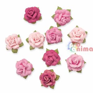 Хартиени розички за декорация 10 бр. 3 cm Розови