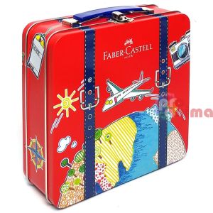 Флумастери Faber-Castell Connector 40 цвята метален куфар