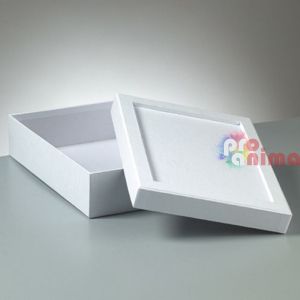 Кутия от картон за декорация Mosaix правоъгълна 20 x 15 x 6 cm бяла