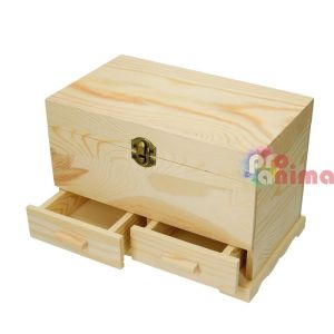 дървена кутия 23 x 15 x 17 cm ; натурален цвят