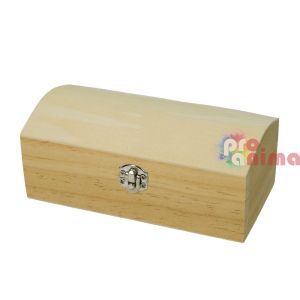 Дървена кутия със закопчалка 16 cm x 8 cm x 6 cm натурална