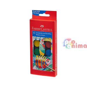 акварелни бои 12 цвята Faber-Castell