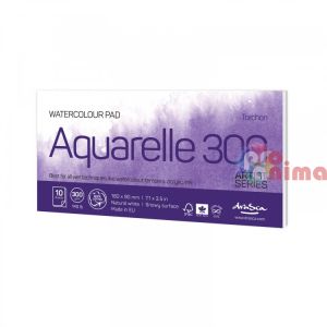 Акварелен скицник Aquarelle Torchon 9 x 18 cm 300 g/m2 60% памук 10 листа Натурално бял картон