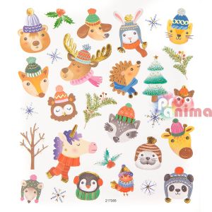 Коледни стикери 29 бр. Коледни животни