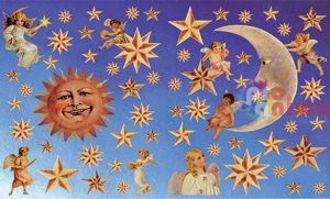 Декупажна хартия C. Kreul 60 g 33/48 cm Слънце, луна, ангели