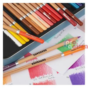 Професионални моливи Renesans, 48 цвята, метална кутия