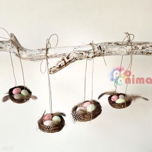 Гнезда с яйца и пера за декорация, DP Craft