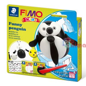 Детски комплект с глина Fimo Kids Пингвинче