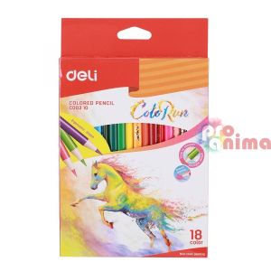 Цветни моливи Deli Colorun, 18 цвята