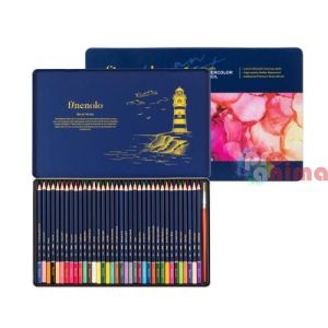 Акварелни моливи Deli Finenolo, 36 цвята + четка, в метална кутия
