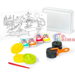 Комплект от полимерна глина Fimo Kids в кутия 