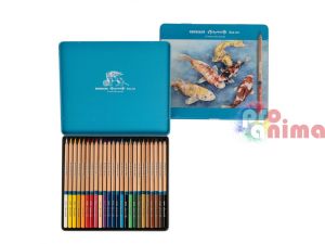 Цветни акварелни моливи Renesans 24 цвята в метална кутия