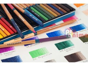 Акварелни моливи в метална кутия, 24 цвята в метална кутия