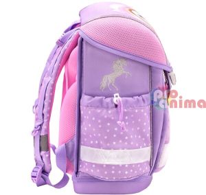 Комплект за първи клас Belmil Rainbow Unicorn2- раница, 2 несесера (твърд и мек) и мешка за спорт