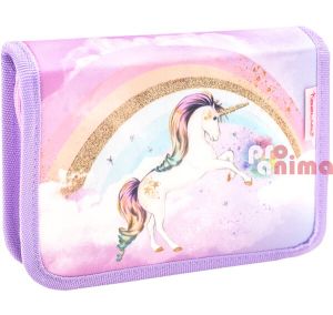 Комплект, подходящ за първи клас Belmil Rainbow Unicorn2 - раница, 2 несесера и торба за спорт