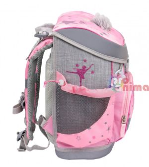 Ученически комплект за първи клас- раница, 2 несесера (твърд и мек) и торба за спорт Belmil Ballet Light Pink