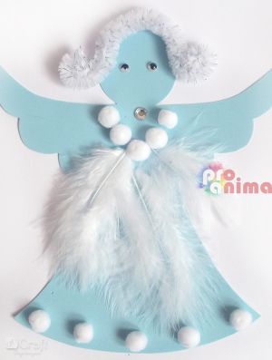 Комплект с гумирана пяна (foam) Коледен ангел