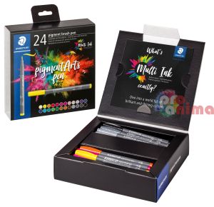 Комплект перманентни маркери-четка Staedtler Pigment Arts Brush Pen 24 цвята