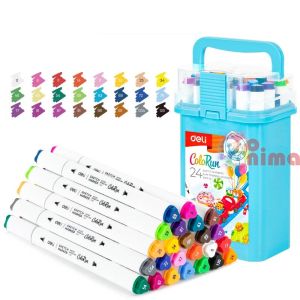Комплект маркери Sketch Deli Colorun 24 цвята Двувърхи