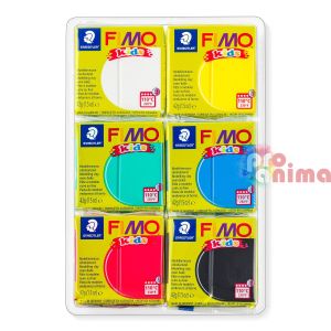Полимерна глина Fimo Kids комплект основни цветове