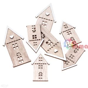 Дървени къщички за декорация DP Craft ,7 бр.