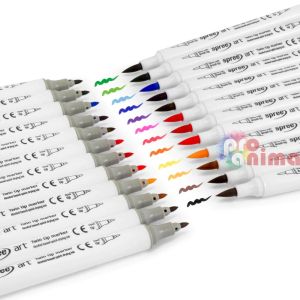 Двувърхи маркери Spree, 60 цвята