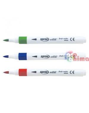 Акрилни маркери комплект Spree Art Soft Brush, 24 цвята