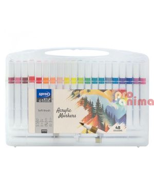 Акрилни маркери комплект Spree Artist Soft Brush 48 цвята