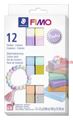 Комплект с полимерна глина FIMO Soft Пастелни цветове 12 x 25 g