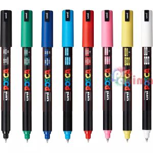 Акрилни маркери POSCA PC-1MR, комплект 8 бр. маркери в основни цветове