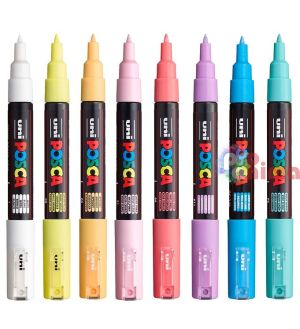 Акрилни маркери POSCA PC-1M, 8 пастелни цвята