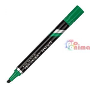 Перманентен маркер Deli Think, зелен, объл връх, 1.5-5 mm