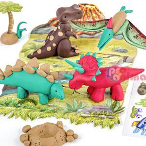 Комплект с полимерна глина Fimo Kids, динозаври