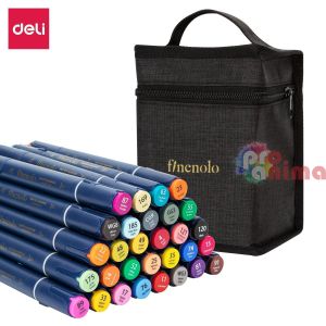 Алкохолни маркери Sketch Deli Finenolo, 30 цвята, двувърхи, в текстилна чанта