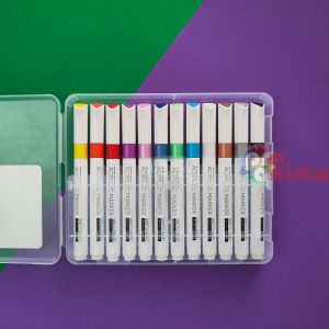 Акрилни маркери Bruno Visconti Scetch&Art, комплект 12 цвята, объл връх 1-3 mm