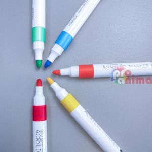 Акрилни маркери Bruno Visconti Scetch&Art, комплект 12 цвята, объл връх 1-3 mm