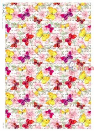 Декупажна хартия оризова KALit A4 Цветя 206