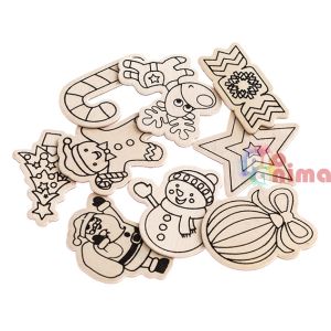 Дървени магнитни фигурки DP Craft, 9 бр.