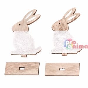 Зайчета с козина, на стойка, DP Craft, 2 бр.