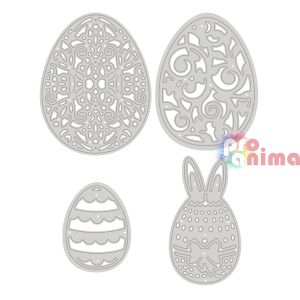 Шаблон за изрязване и релеф, великденски яйца, 4 бр.