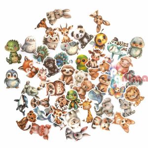 Стикери от винил DP Craft, сладки животни, 50 бр., 4-6 cm