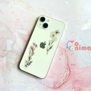 Стикери цветя от PET фолиа, 30 бр., бежови