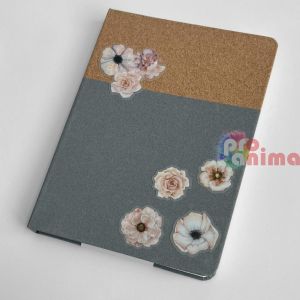 Стикери от прозрачно PET фолио, 50 бр., пастелни цветя