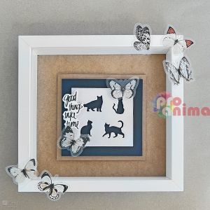 Черно-бели пеперуди от прозрачно фолио, 40 бр.