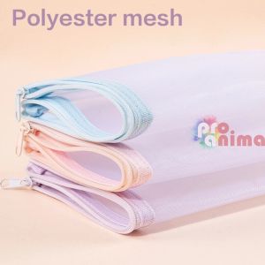 Папка с цип Deli, формат A5, мрежа от полиестер, 330 mic