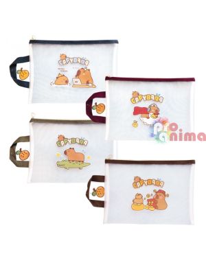 Папка с цип и дръжка Spree Capybara, 34 x 24.5 cm