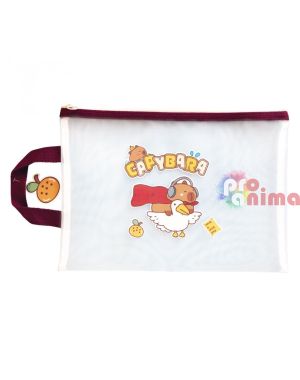 Папка с цип и дръжка Spree Capybara, прозрачна мрежа