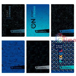 Тетрадка Gabol с широки редове, 80 листа, голям формат А4, шита, за момче