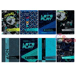 Тетрадка Gabol с широки редове, 80 листа, малък формат А5, шита, за момче